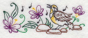 Singing Meadowlark Border (Vintage)