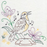 Singing Meadowlark on Rock 1 (Vintage)