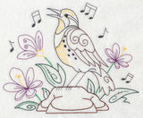 Singing Meadowlark on Rock 2 (Vintage)