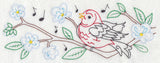 Singing Scarlet Tanager Border (Vintage)