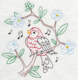 Singing Scarlet Tanager on Branch 2 (Vintage)
