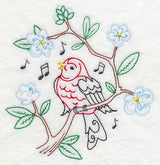 Singing Scarlet Tanager on Branch 2 (Vintage)