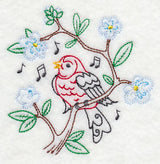 Singing Scarlet Tanager on Branch 2 (Vintage)