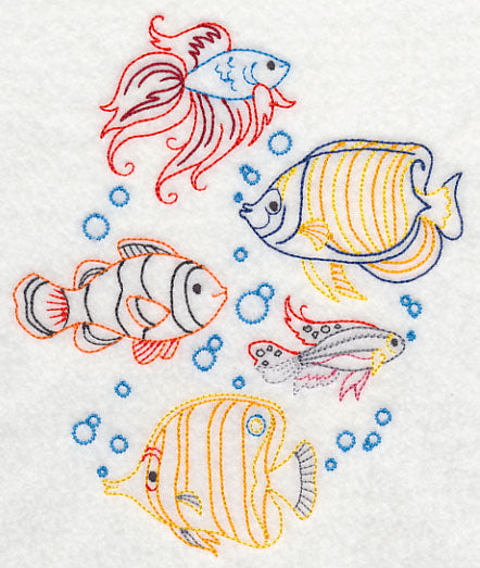 Tropical Fish Collage (Vintage)