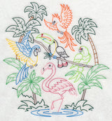 Tropical Bird Collage (Vintage)