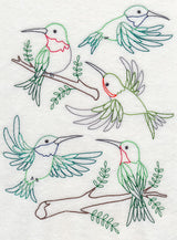 Hummingbirds' Fancy Flight (Vintage)
