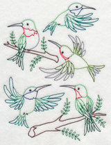 Hummingbirds' Fancy Flight (Vintage)