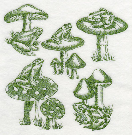 Toad and Stool Medley (Toile)