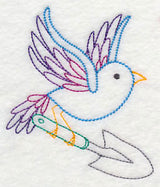 Gardening Bird with Trowel (Vintage)