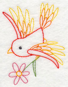 Gardening Bird with Flower (Vintage)