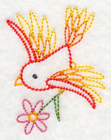 Gardening Bird with Flower (Vintage)