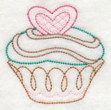Sweet Cupcake with Heart (Vintage)