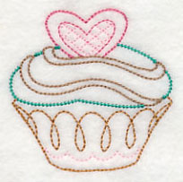 Sweet Cupcake with Heart (Vintage)