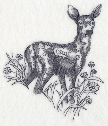 Spring Deer in Flowers