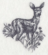 Spring Deer in Flowers