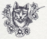 Kitten in Flowers