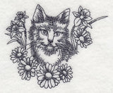 Kitten in Flowers