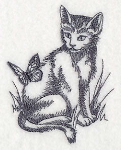 Kitten and Butterfly