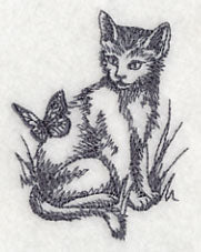 Kitten and Butterfly