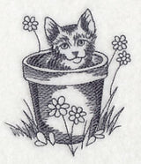 Kitten in Flowerpot