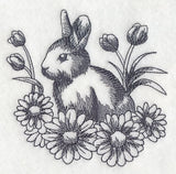 Bunny in Spring Flowers