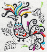 Wild Whimsy Bird 1 (Blackwork)