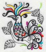 Wild Whimsy Bird 1 (Blackwork)