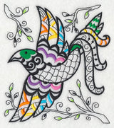 Wild Whimsy Bird 3 (Blackwork)