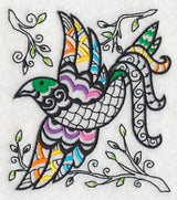 Wild Whimsy Bird 3 (Blackwork)