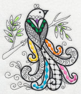 Wild Whimsy Bird 4 (Blackwork)