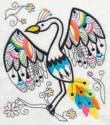 Wild Whimsy Bird 5 (Blackwork)