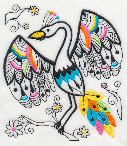 Wild Whimsy Bird 5 (Blackwork)