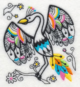 Wild Whimsy Bird 5 (Blackwork)