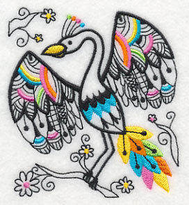 Wild Whimsy Bird 5 (Blackwork)