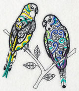 Parakeet Pair (Blackwork)