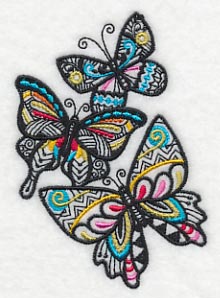 Butterflies Frenetic (Blackwork)