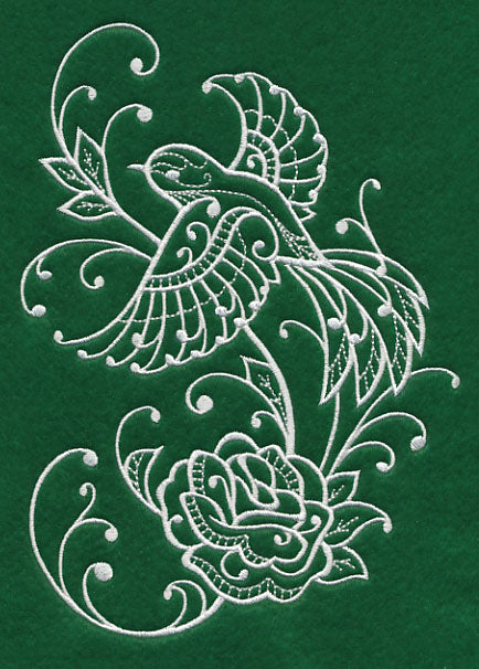 Spring Whitework Bird