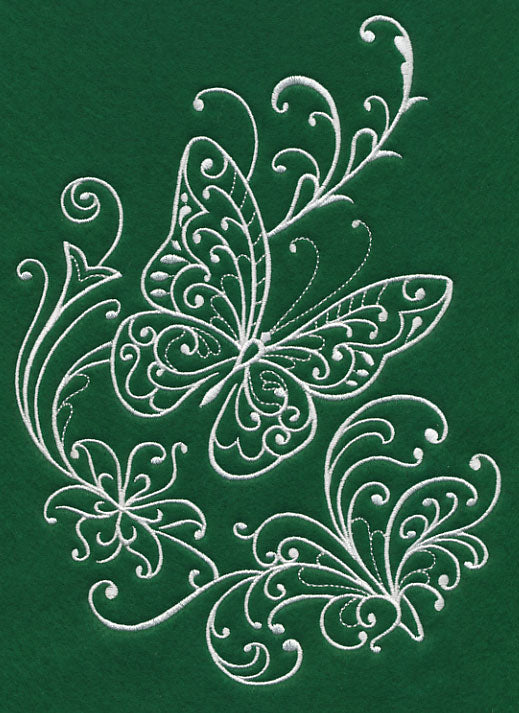 Spring Whitework Butterfly 1