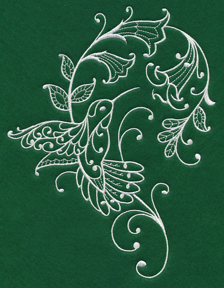 Spring Whitework Hummingbird