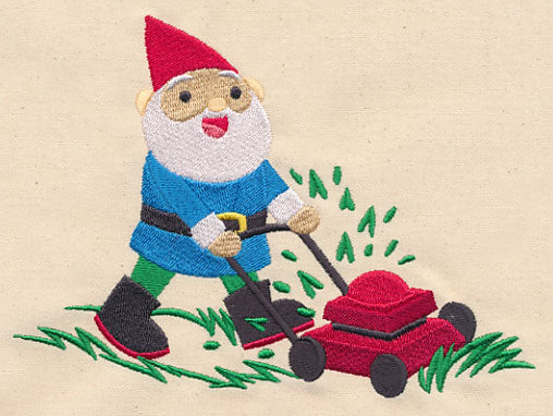Garden Gnome Mowing