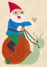 Garden Gnome Riding Snail