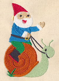 Garden Gnome Riding Snail