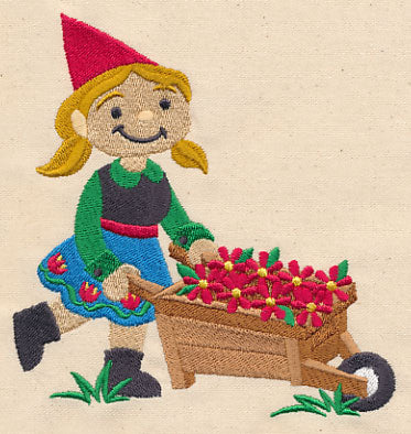 Garden Gnome with Wheelbarrow