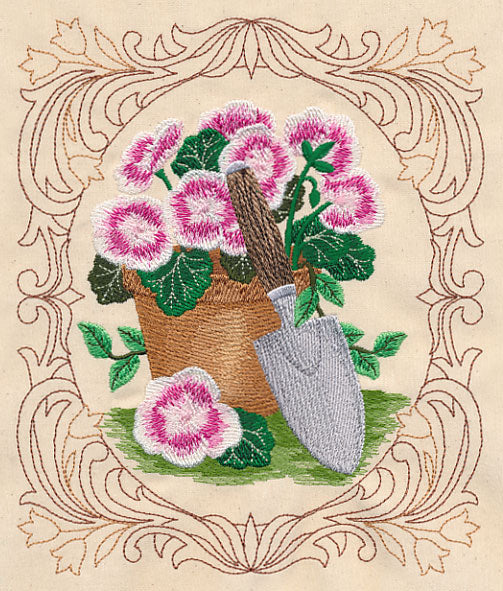 Geraniums in the Garden