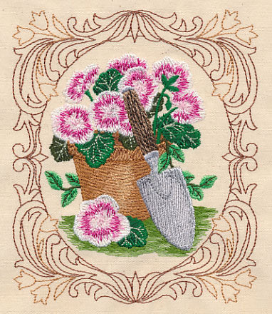 Geraniums in the Garden