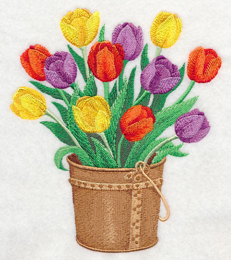 Spring Tulips in Pail