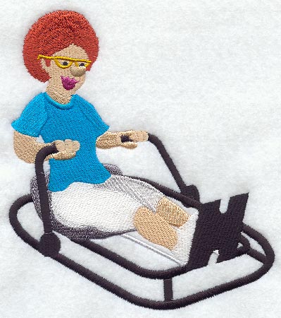 Vivian on Rowing Machine