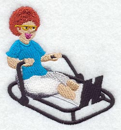 Vivian on Rowing Machine