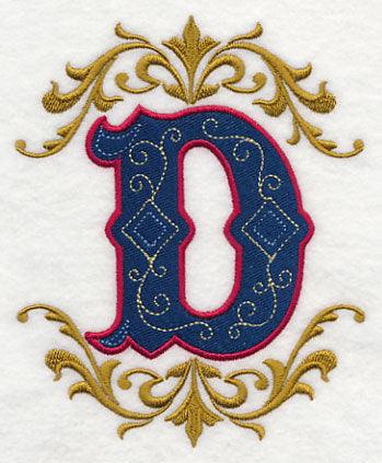 Illuminated Letter D (7.8 inch)