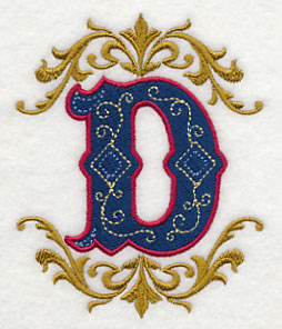 Illuminated Letter D (7.8 inch)